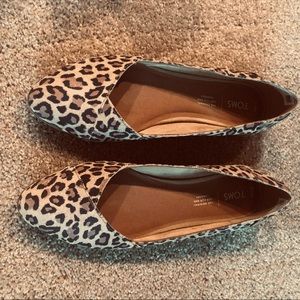 Toms Leopard Print Suede Flats